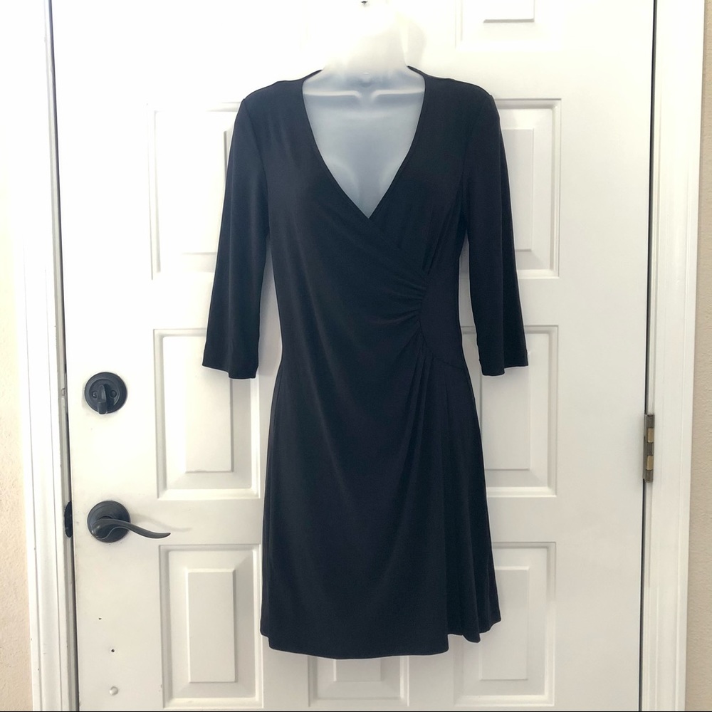 Laundry by Shelli Segal Black 3/4 Sleeve Dress